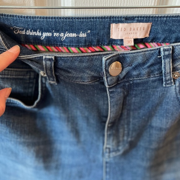Ted Baker Magolo Raw Hem Skinny Jeans sz 30 - Picture 4 of 11
